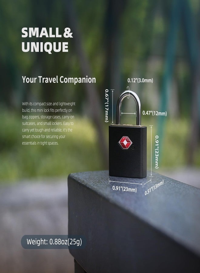 UP Security TSA Locks for Luggage with Keys, Travel Luggage Locks TSA Approved 4 Pack, Small Padlock with Key, Keyed Alike Mini Padlock for Suitcase, Backpack, Bag, Zipper, Case, Box, Small Locker - Image 4
